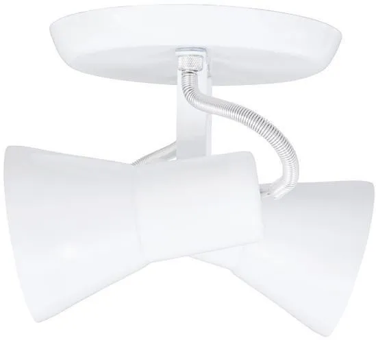 Spot de Sobrepor 2 Lâmpadas Tubo Sino Até 100W Alumínio Jm 227/2 Branco Bivolt