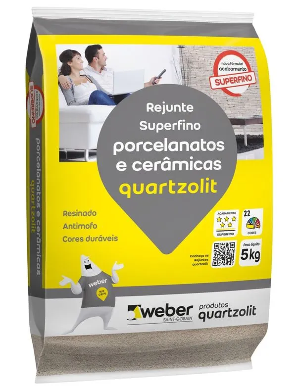 Rejunte Quartzolit para Porcelanato Preto Grafite 5Kg