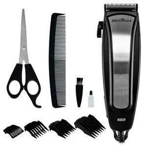 Kit Cortador de Cabelos Britânia Lâmina em Aço Inox 9 Acessórios BCR22P 220V