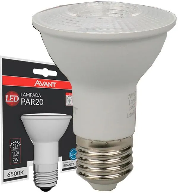 Lâmpada Par20 LED Avant AM3000K 7W Bivolt MG500C