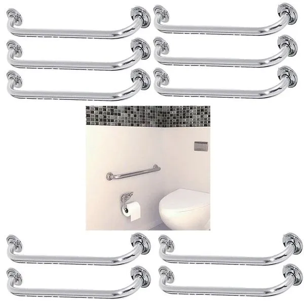 Alça De Apoio 60cm Barra Kit 10 Uni Acessivel Corrimao Suporte Resistente