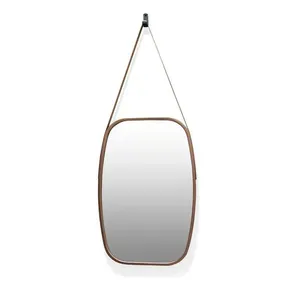 Espelho Retangular Moldura De Plastíco Rosê 65X43,5 Cm