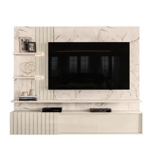 Rack com Painel Atena para TV de até 65" - Branco/Off White