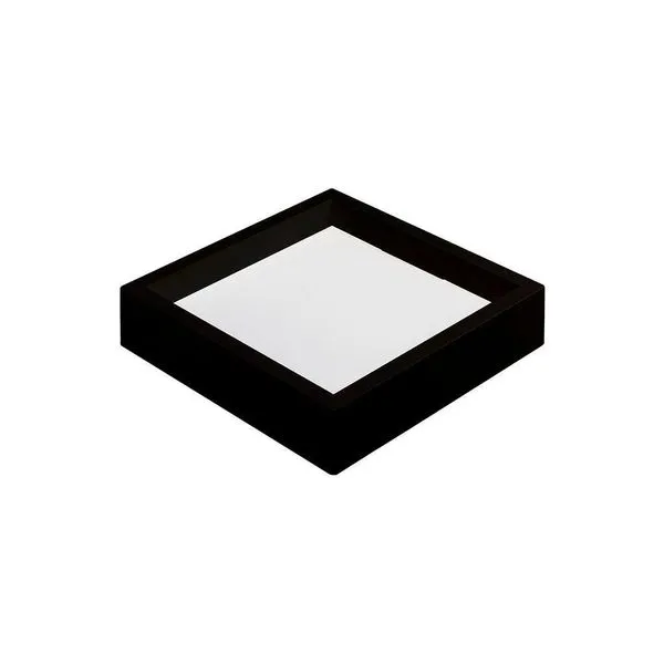 Painel De Led Nordecor Quadrado Kais De Sobrepor Recuado 18w Bivolt Preto 6500k Luz Branca 4254