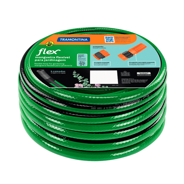 Mangueira Flex Verde com Engate e Esguicho Tramontina 20 m