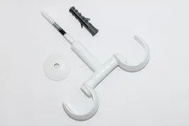 Suporte Para Varão de Cortina de Teto 28mm Branco Devictor
