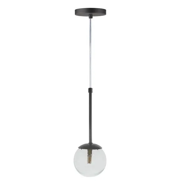 Pendente Globo Esfera De Vidro 12cm - Preto - Vidro Cristal