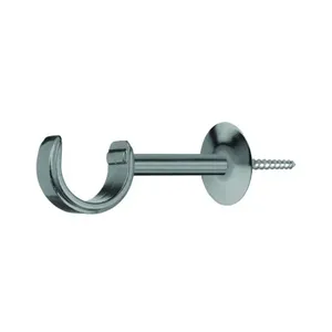 Suporte Para Varão de Cortina Couselo Leão 28mm Aço Escovado