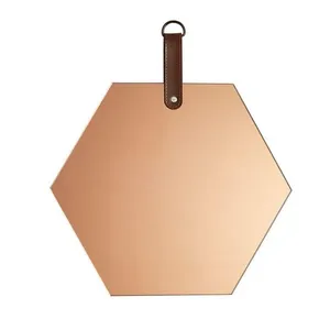 Espelho Hexágono em Vidro Cobre 25x25 Cm D´rossi