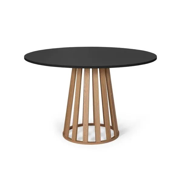 Mesa De Jantar Redonda 4 Lugares 90cm Tália Preto/jade - Straub Web