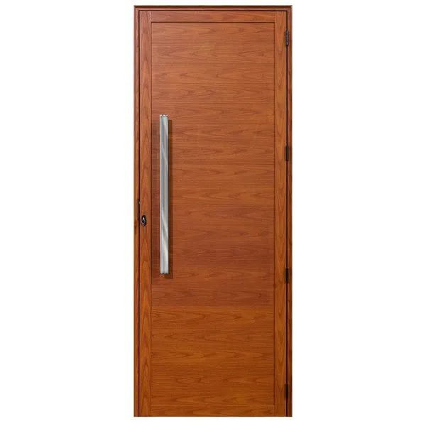 Porta Alumínio Lambril c/Puxador madeiro Esquerda 210x90
