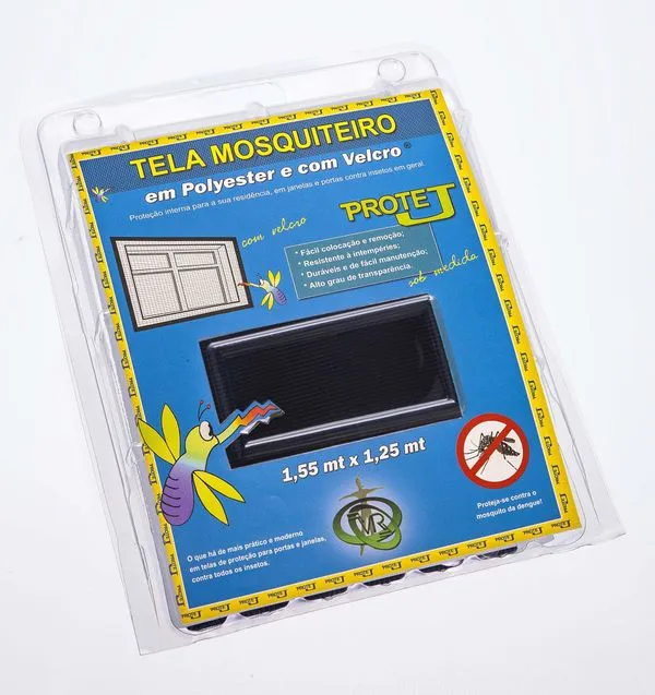 Tela Mosquiteiro Para Proteção Contra Mosquitos Janela Victoria Reggia Preta 1,25x1,55m