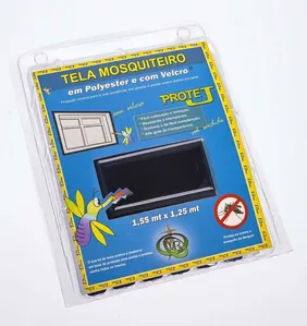Tela Mosquiteiro Para Proteção Contra Mosquitos Janela Victoria Reggia Preta 1,25x1,55m