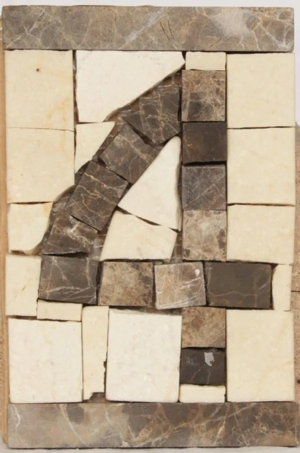 Mosaico Número 4 Nobre 15X10cm