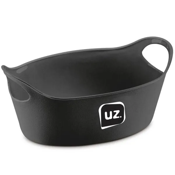 Kit 24 Cestos para Servir Batata Frita Preto 21x9cm Restaurante Bar Lancheria Uz Utilidades