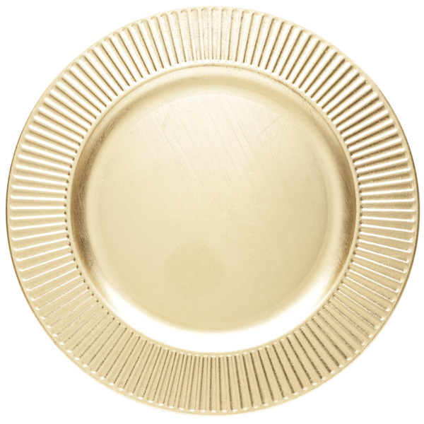 Sousplat Prime Lyor, Plástico, Dourado, 33cm - 7708