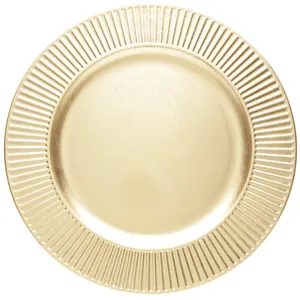 Sousplat Prime Lyor, Plástico, Dourado, 33cm - 7708