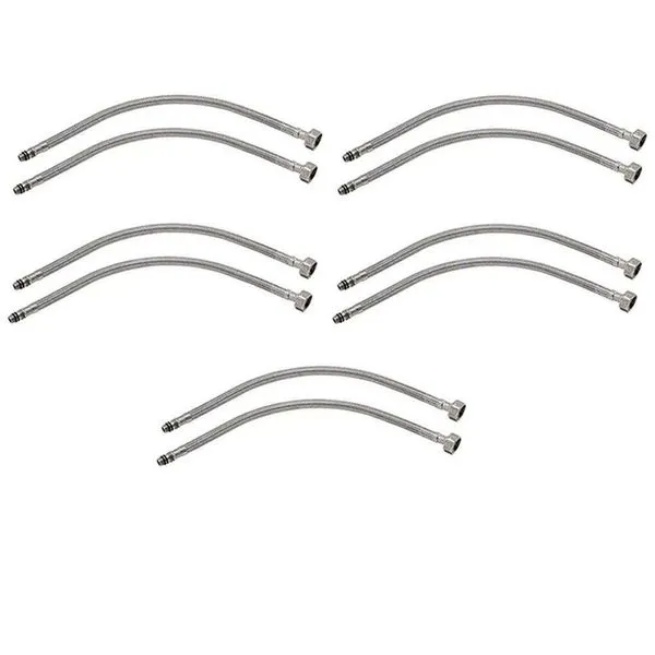 Engate Rabicho Par 80cm Kit 5 Unidades Torneira Monocomando Agua Quente Fria