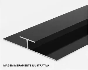 Perfil Intermidiário Para Placa Vinílica Tendence formato H SHAPE Prata