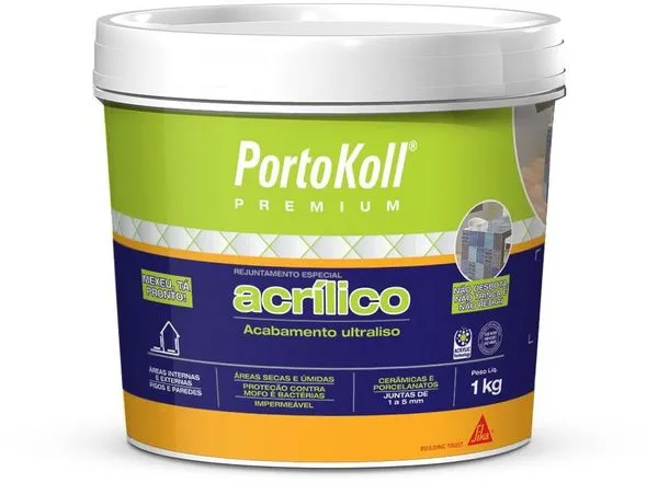 Rejunte Portokoll Acrílico Balde Conhaque 1Kg