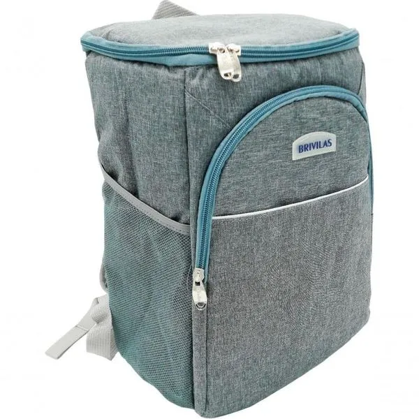 Mochila Térmica Cooler 18 Litros Impermeável Portátil Quente Frio Com Abridor De Garrafa cinza