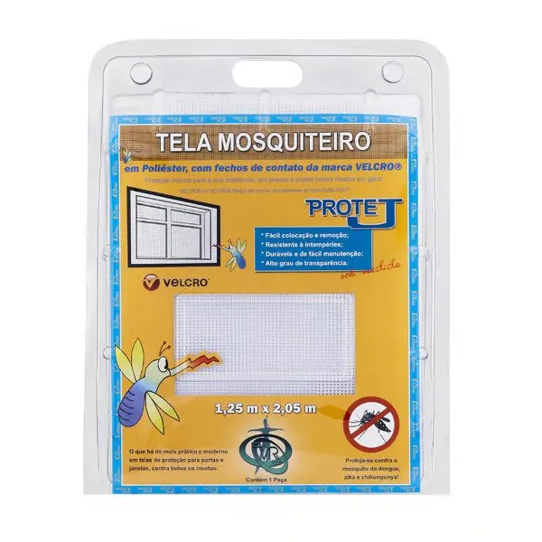 Kit Tela Mosquiteira com Velcro Victoria Reggia Kit Tela Mosquiteira com Velcro 1,25x2,05m Branca