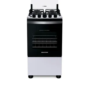 Fogão Brastemp Dupla Chama 4 Bocas Acendimento Automático Branco - BFO4NBBUNA Bivolt