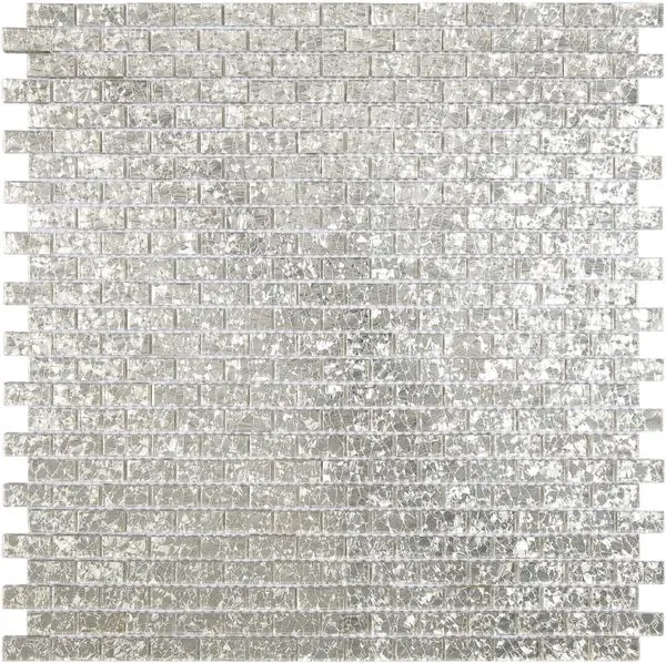 Pastilha de Vidro Glass Mosaic Fensis Prata 28,5X28,2Cm