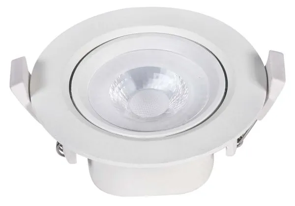 Spot LED de Embutir Redondo 5W 3000K Plástico E Acrílico Ecoforce 17487 Branco Bivolt