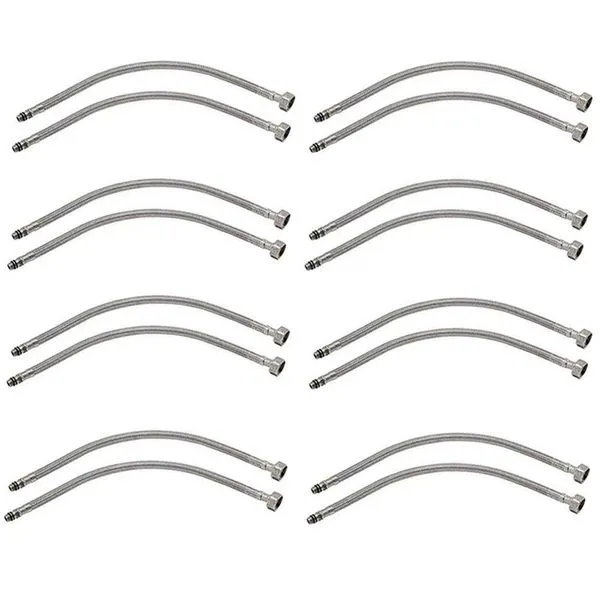 Engate Rabicho Par 80cm Torneira Monocomando Kit 8 Unidades Agua Quente Fria