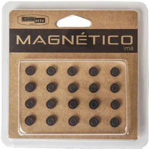 Ímã Ferrite Redondo Cortiarte 8mm Kit com 20 Undades