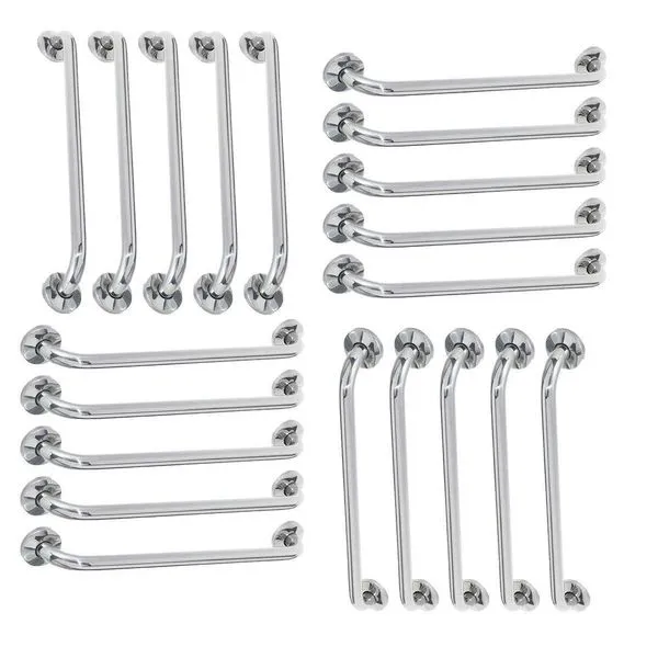 Alça Barra Apoio 60 Cm Inox Kit 20 Unidades Acessibilidade Idoso Gestante Deficiente Segurança Box Banheiro Corrimao
