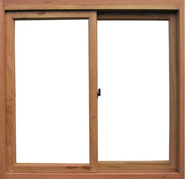 Janela de Madeira Angelim Sem Veneziana com 2 Folhas de Correr BH 119 140x120x13cm Vidro Liso