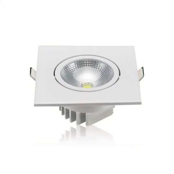 Mini Spot LED de Embutir Multilight Quadrado Alumínio e Polímeros Luminatti Branco 6500K 3W Bivolt