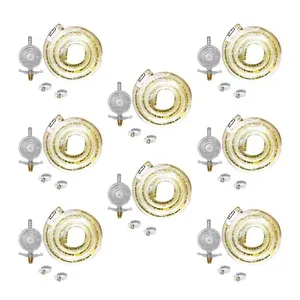 8 Kit Gás Bp 1kg Completo (válvula, Mangueira 1,25m E 2 Abraçadeiras) - Imar