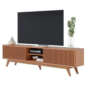 Rack Bancada Tv 75 Pol 218 Cm 4 Portas Fortaleza Freijo Colibri