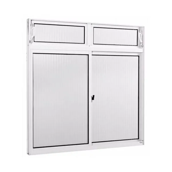 Janela de alumínio 02 folhas com basc branca - 100x100