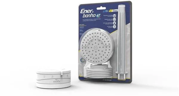 Chuveiro Elétrico Enerbras Enerbanho 4 Temperaturas com Braço Branco 5500W 127V