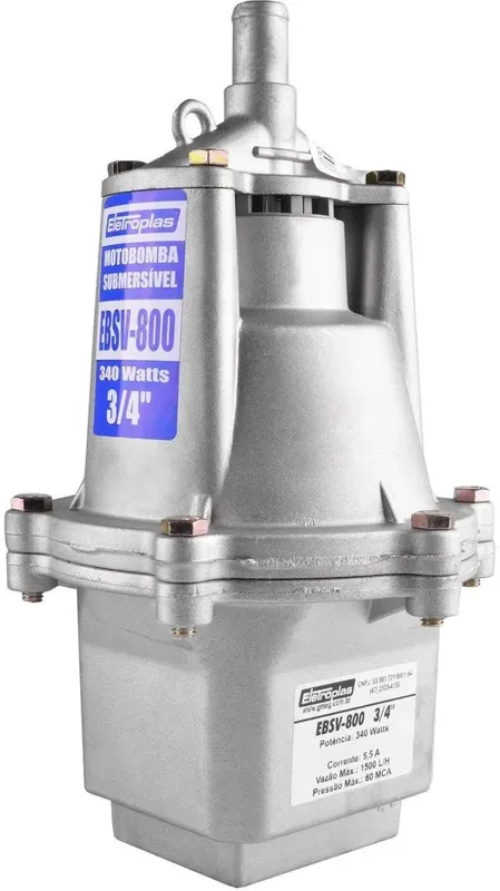 Bomba D'Água Submersa Eletroplas EBSV-800 340W 220V