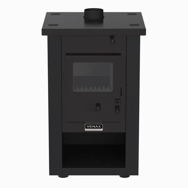 Calefator a Lenha Pyron Dupla Combustao Preto Fosco
