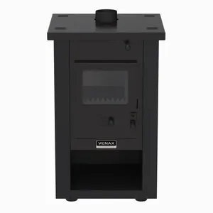 Calefator a Lenha Pyron Dupla Combustao Preto Fosco