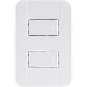 Conjunto 4x2 com 2 Interruptores Simples 10 A 250 V Tramontina Tablet Branco