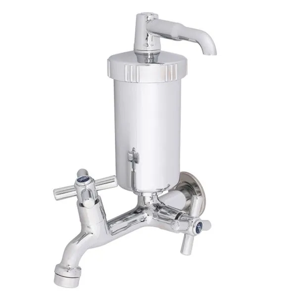 Torneira Pia Cozinha de Parede com Filtro Stoc Bica Baixa Fixa ABS 1/4 de Volta Cromado 6162C/66