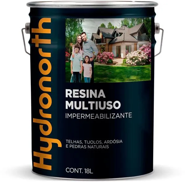 Resina Impermeabilizante Hydron Incolor Alto Brilho Pedras Telhas 18L