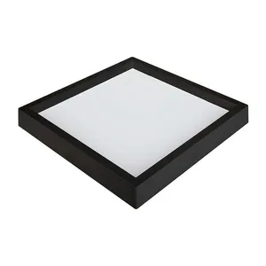 Painel De Led Nordecor Quadrado Kais De Sobrepor Recuado 36w Bivolt Preto 4000k Luz Neutra 4271