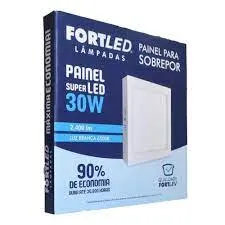 Painel Led Sobrepor 30W Quadrado - Fortled