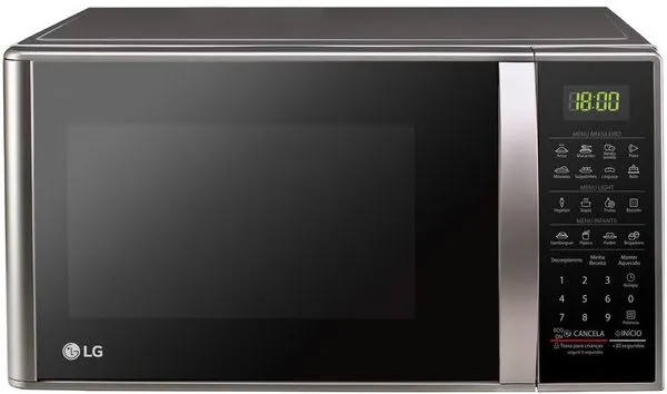 Forno Microondas de Bancada LG MS3043BR 30 Litros Prata Limpa Fácil 110V