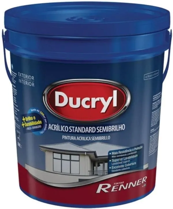 Tinta Acrílica Ducryl Renner Fosco Chocolate 18L