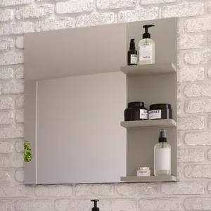 Espelheira Para Banheiro Bosi Nordic Argento 61x60
