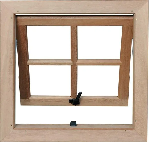 Janela de Madeira Mista Do Norte BH Maxiar R131 50x50x9x2,2cm Vidro Quadriculado